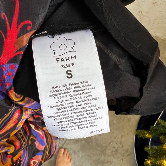 Farm RIO Heart forest Printed crepe de chine maxi dress SIZE SMALL floor length - Picture 8 of 9